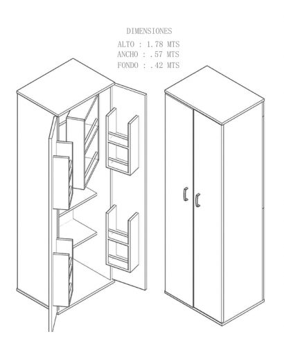 1-ALACENA-TEKA Alacena Teka isometrico